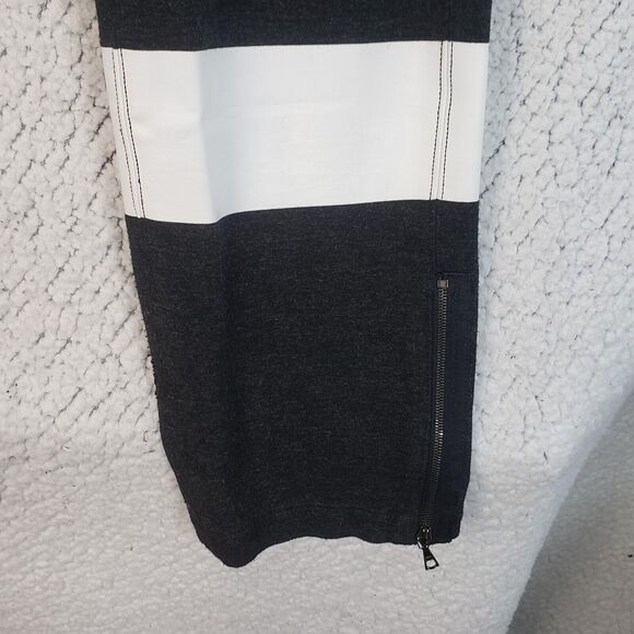 Kit & Ace Track Pants Men 34 Black White Stripe Athleisure Luxe - Picture 4 of 12